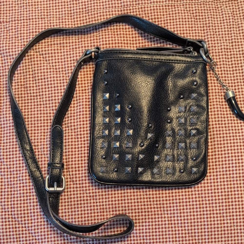 Nine West Black Studded Crossbody Bag